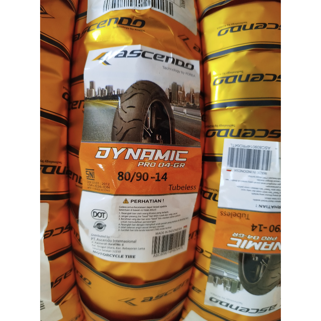ASCENDO DYNAMIC 80/90-14 TUBELESS