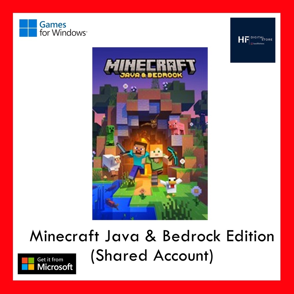 Minecraft Java & Bedrock Edition (Shared Account)