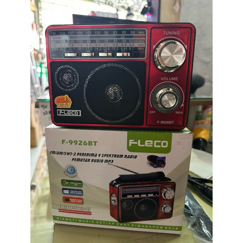 Speaker portable bluetooth + Radio FLECO F-9926/9925BT USB, MMC + Senter