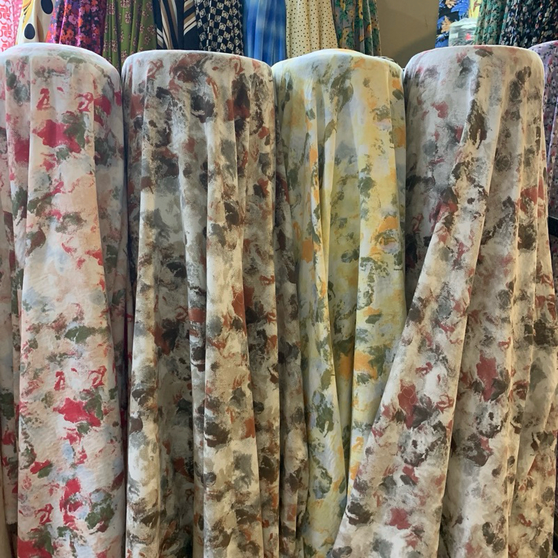 Kain katun Muslin - bahan katun premium- kain katun motif - bahan cotton muslin - kain bahan motif L