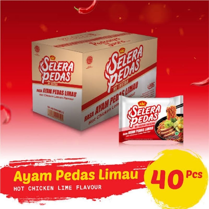 

Mie ABC Selera Ayam Pedas Limau 1 Dus