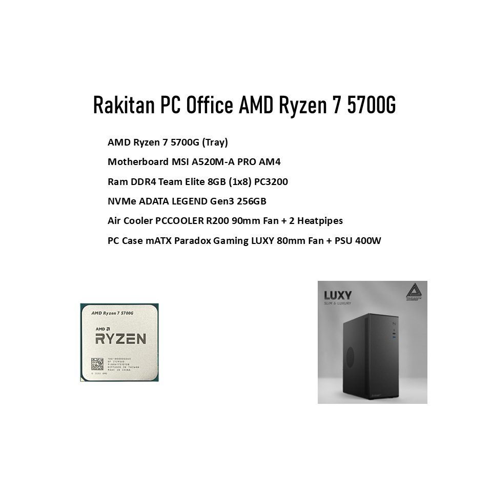 Rakitan PC Office AMD Ryzen 7 5700G
