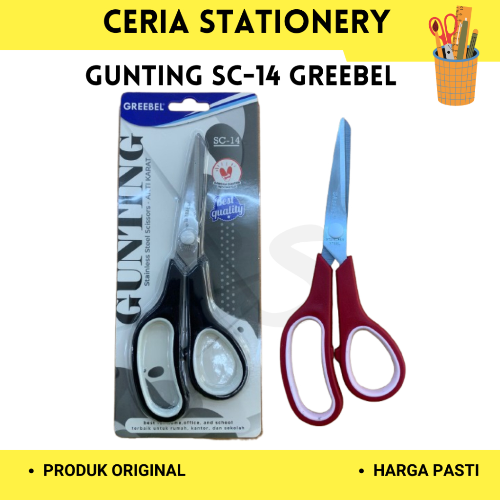 

Scissors / Gunting Greebel Sc-14 Besar 20 Cm / Gunting Kertas Kain Stainless Steel Jumbo