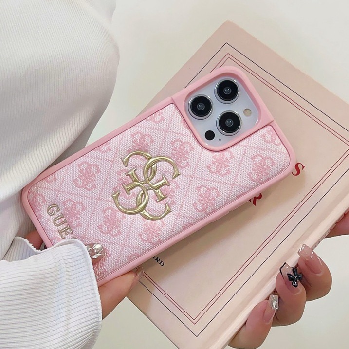 GUESS CASE 16 pro max Luxury Fashion stamping leather case for iPhone 16 Pro Max 12 13 14 15 Pro Max
