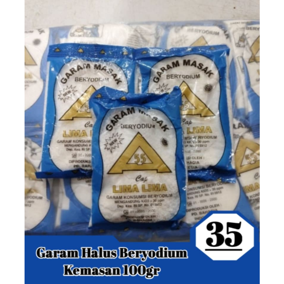 

35 Pcs Garam Masak/Garam Dapur/Garam beryodium 100gr