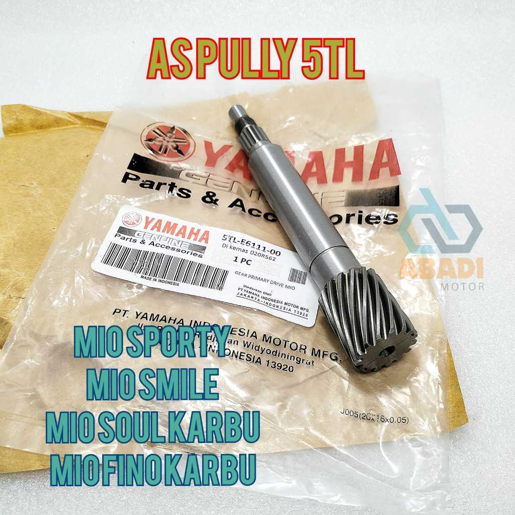 As Pully Puly Belakang Ori Yamaha 5TL Mio Sporty Mio Smile Soul Karbu Fino Carbu As Pulley Puli CVT 