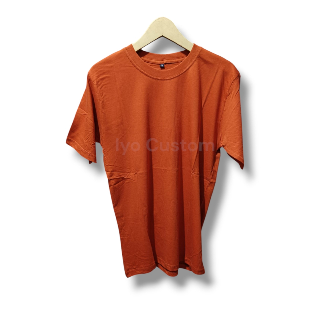 KAOS POLOS MERAH BATA / TERACOTA COTTON 24S