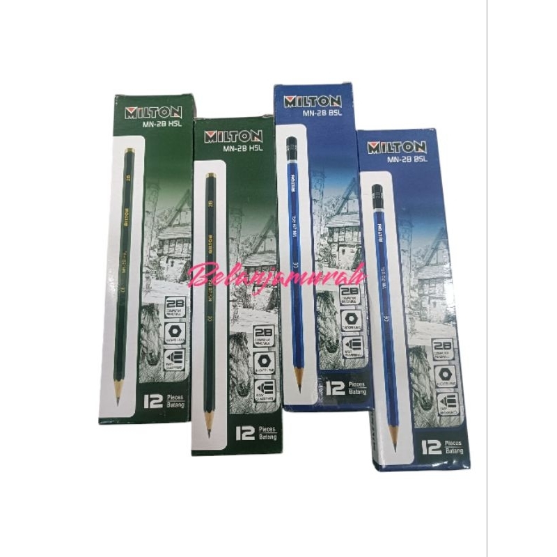 

[ 1LUSIN ] PENSIL 2B MILTON | PENSIL 2B HIJAU | PENSIL 2B BIRU