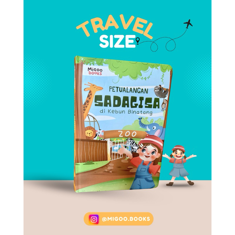 Travel Size Buku Cerita Anak Personalized Petualangan [Nama Anak] di Kebun Binatang