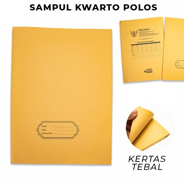20 LBR/1PACK SAMPUL BUKU TULIS KWARTO POLOS WARNA COKLAT