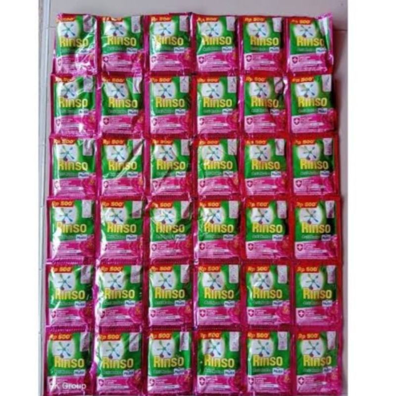 Rinso cair Paket Hemat 36 PCS Rinso cair / Rinso Renceng 18ml 500
