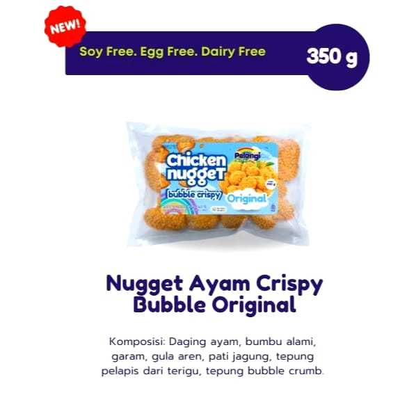 

PELANGI Nugget Ayam Crispy Bubble Ori 350 gr