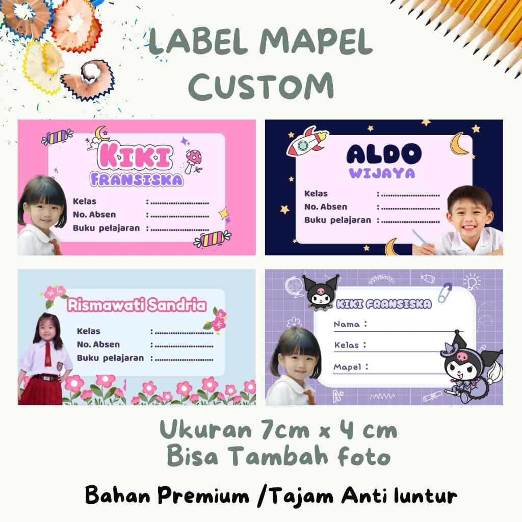 

Stiker mata pelajaran sekolah - sticker mapel (isi 40 sticker)