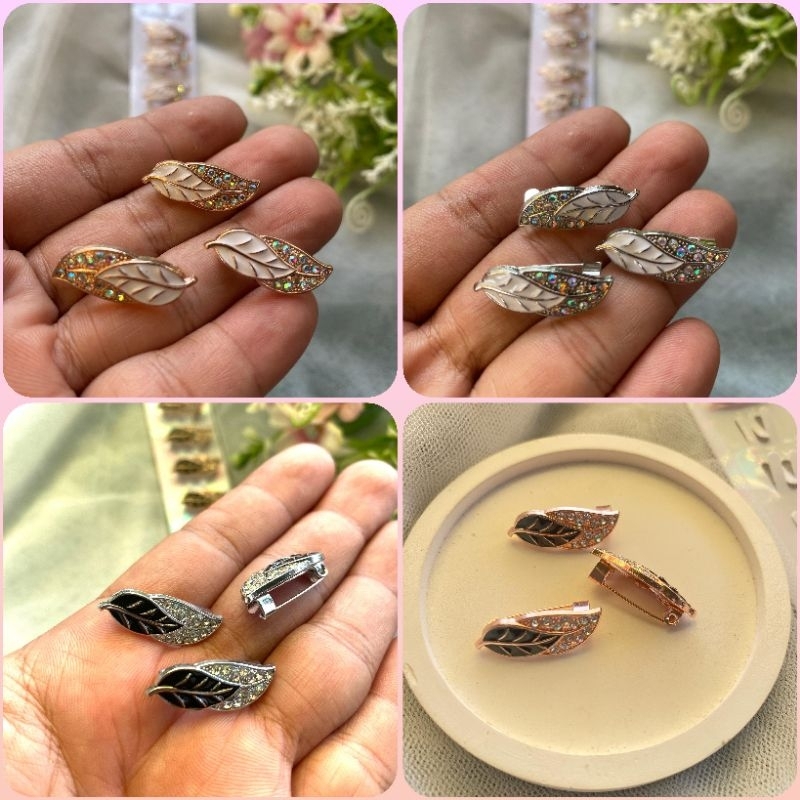 Bros Dagu seri warna mix silver rose gold/Bros Lusinan/Bros Jilbab/Bros murah/Bros Cantik/Bros seri 