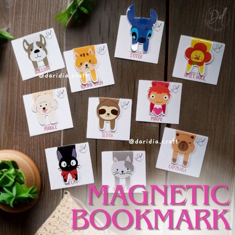 

Magnetic Bookmark / Pembatas Buku Magnet Aesthetic