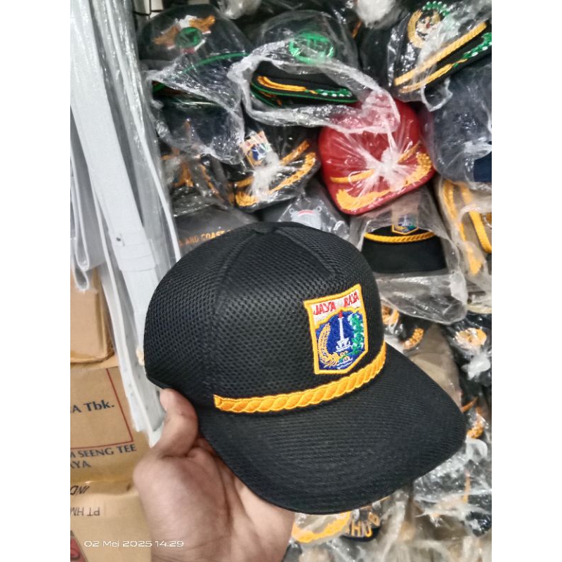 topi PNS dki jakarta premium great A free bordir nama & lokasi