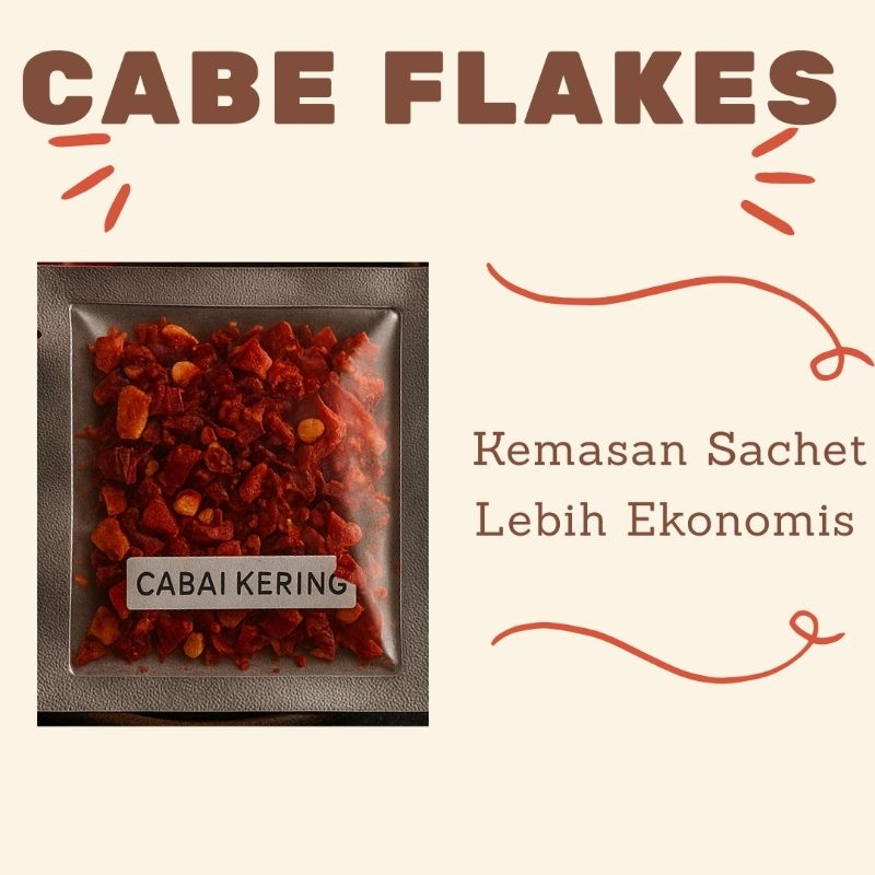 

Cabe Flakes / Bumbu Rempah / Bumbu Dapur Sachet / Rempah-Rempah Sachet Ekonomis 5 gram / Bumbu Kemasan Sachet