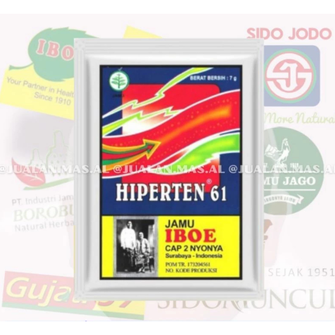 

IBOE - HIPERTEN / DARAH TINGGI (ISI 10 SACHET) / Membantu MERINGANKAN GEJALAN DARAH TINGGI YANG RINGAN