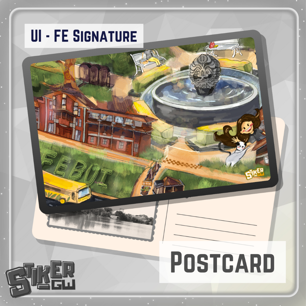 

Post Card FE UI Signature - Kartu Ucapan Fakultas Ekonomi dan Bisnis Universitas Indonesia Thank You Card Postcard Orange Oranye Kuning Hadiah Kado PC Terima Kasih Pos card Surat Cinta Gift Present Valentine Maba Mahasiswa Iluni UI Poscard FEUI FEB FEBUI