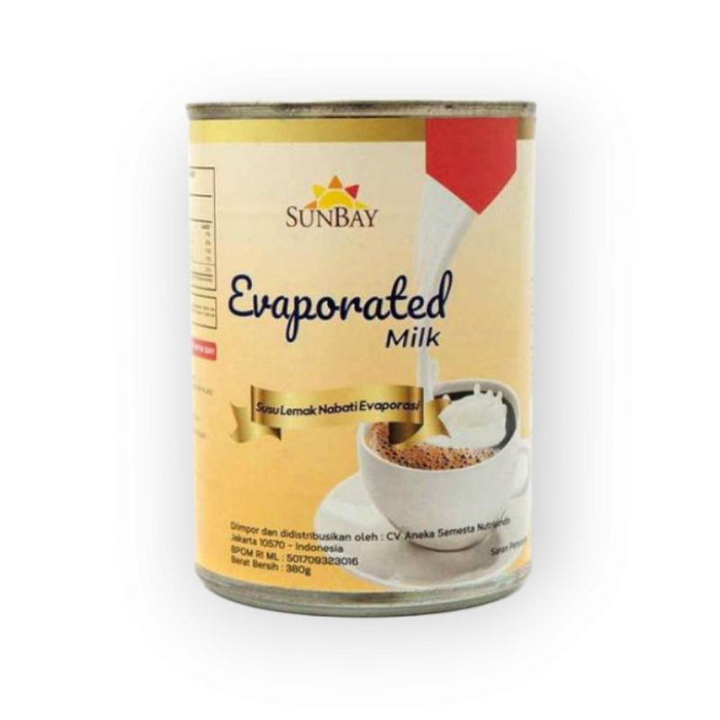 

SUNBAY MILK EVAPORATED SUNBAY SUSU EVAPORASI- 380 gr
