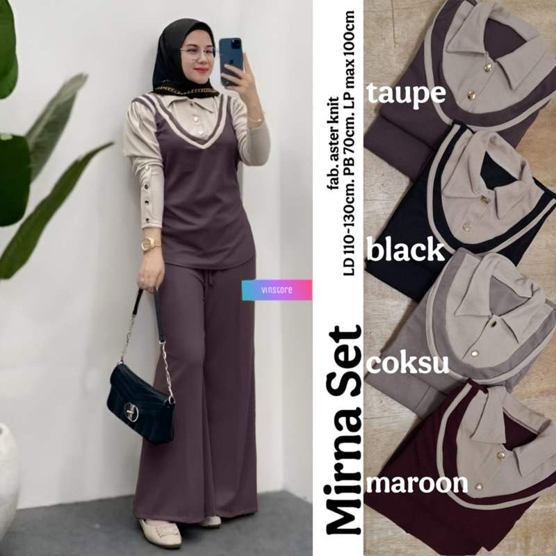 MIRNA SETCEL ASTER KNIT LD 110 130CM PB 70CM LP 100CM FASHION MUSLIM TRENDIY KEKINIAN