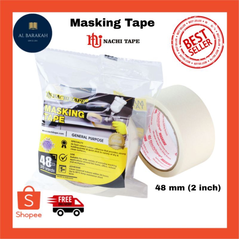 

Lakban Kertas Nachi Tape 2 inch 48mm 20 YARD / Masking Tape PER 1 ROL
