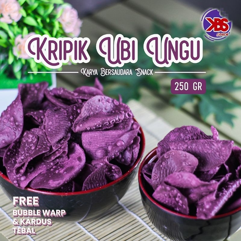 

Kripik Ubi Ungu Renyah Premium 250gr –KBS. CamilanSehat, Tanpa Pengawet, Makanan Ringan Renyah