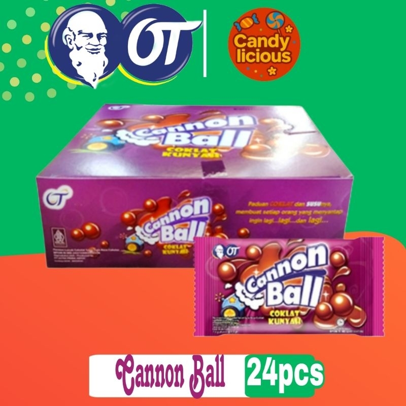 

Permen Cokelat Cannon Ball Display Box isi 24pcs