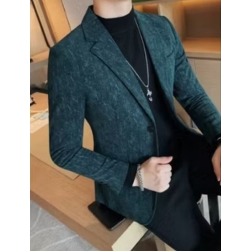 Blazer Pria Corduroy Hijau / Blazer Casual Pria Corduroy