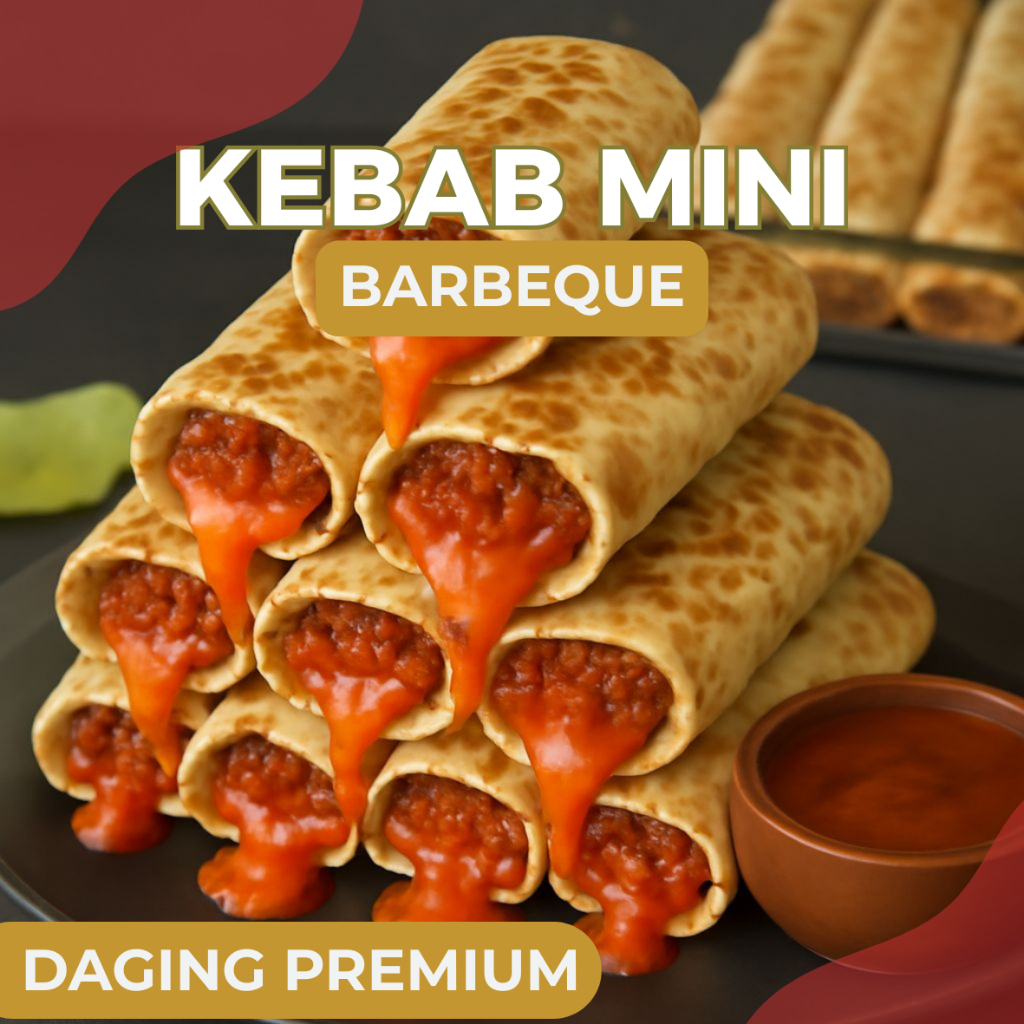 

Kebab Mini Frozen Rasa Barbeque daging premium isi 10pcs Kebab turki Sajiya food