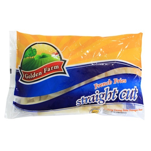 

Kentang Goreng Frozen Golden Farm French Fries Straight Cut 500 gr Potongan Lurus