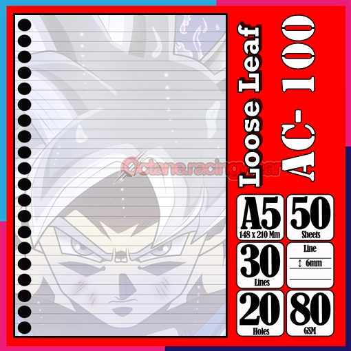 

Kertas File Loose Leaf Ukuran A5 Anime Campur Naruto sasuke goku Boruto Bejita Bleach one piece Binder Karakter Polos Buku Anak Sekolah Kuliah refil Refill Vol-01