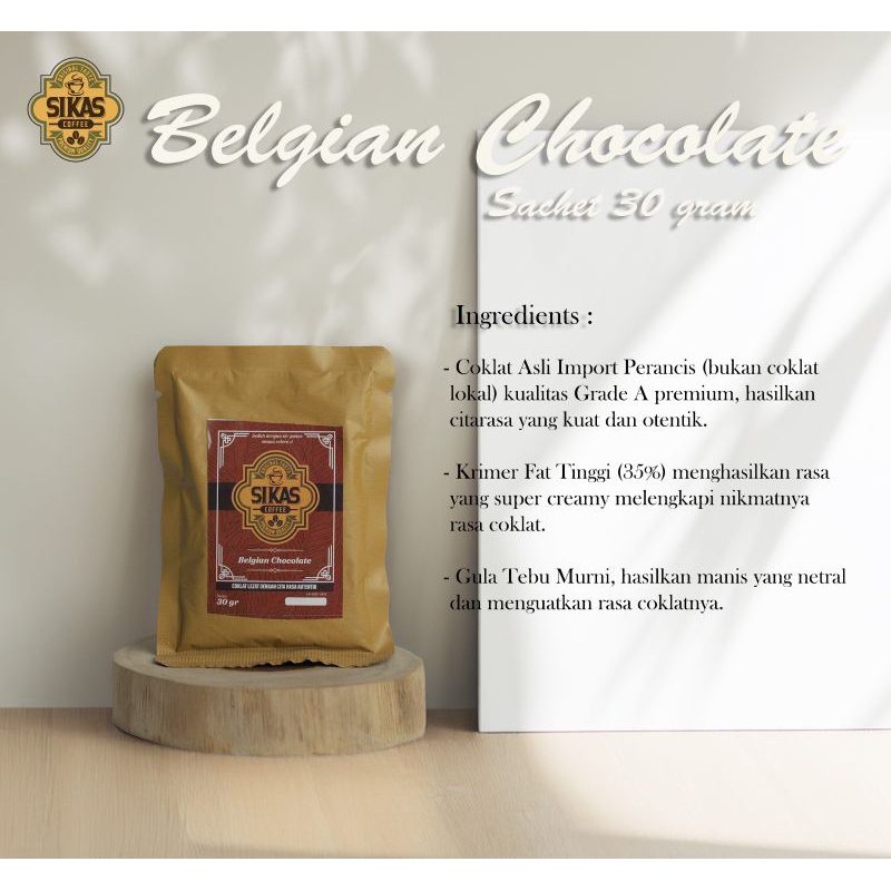 

BELGIAN CHOCOLATTE SACHET SIAP SEDUH / 12pcs