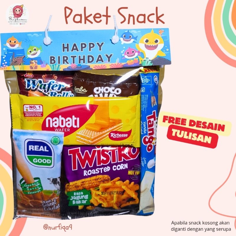 

PAKET SNACK ULANG TAHUN/SYUKURAN/BINGKISAN CUSTOM