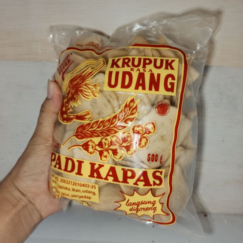 

Kerupuk Udang Asli PADI KAPAS Kemasan 500 Gram