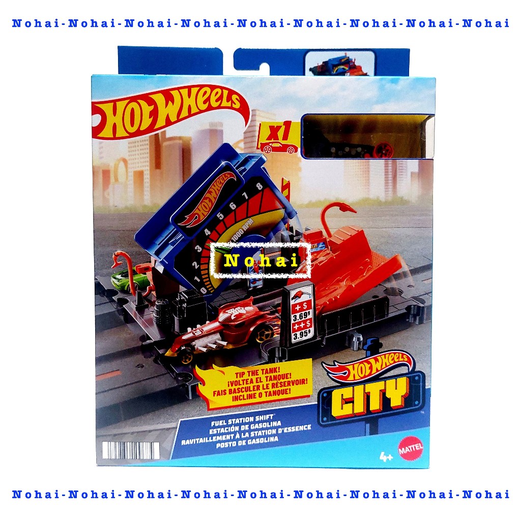 Hot Wheels HotWheels City Fuel Station Shift Track Set