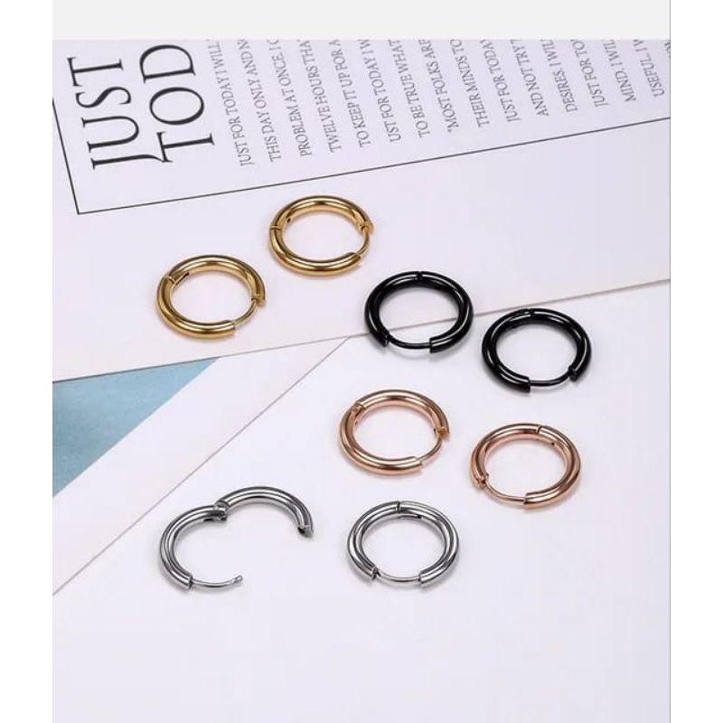 ANTING TELINGA TITANIUM / TINDIK GIWANG TITANIUM / PIERCING TITANIUM / ANTING HOOPS TITANIUM / ANTIN