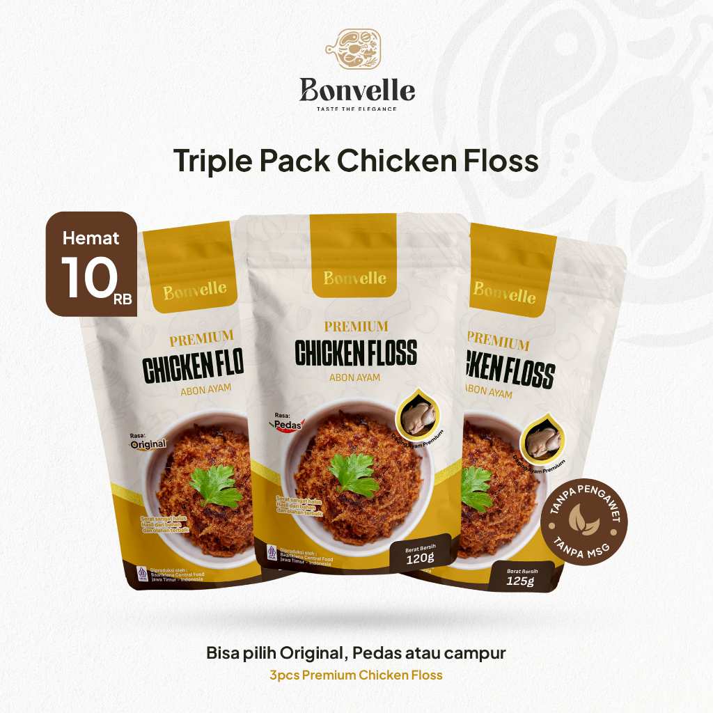 

Bonvelle Abon Ayam Premium Triple Pack