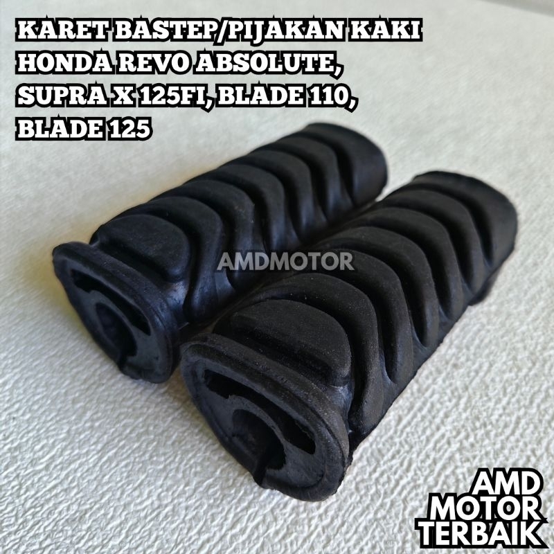 KARET PIJAKAN KAKI BASTEP BARSTEP BUSTEP STEP PUSTEP PENAHAN GETARAN KAKI MOTOR HONDA REVO ABSOLUTE 