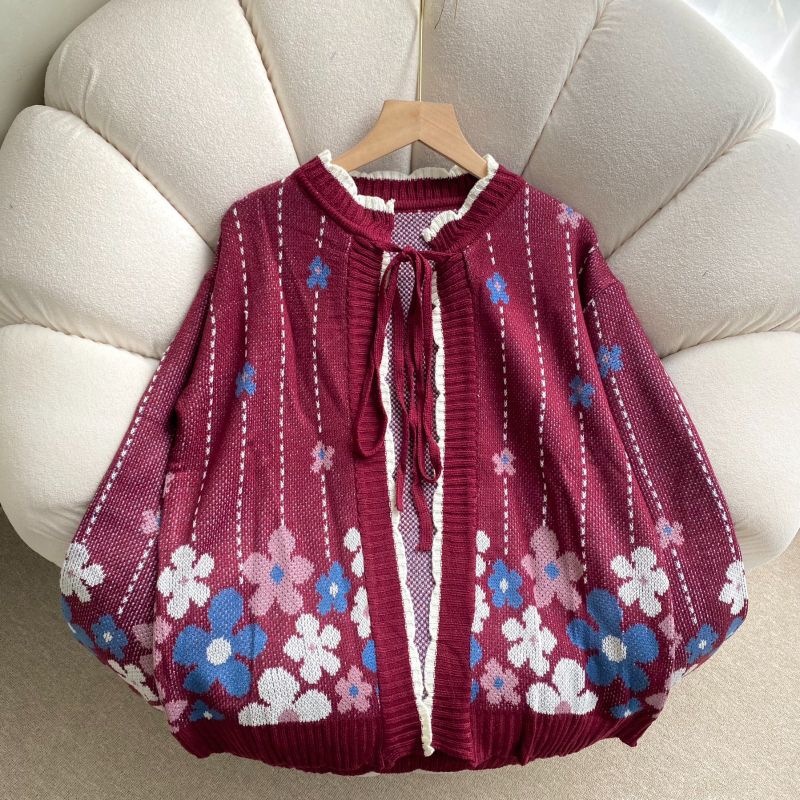 Borelo Cardi|Cardigan Motif|Cardi Rajut|Rajut Motif|Cardigan Bunga|Cardi Rajut Premium