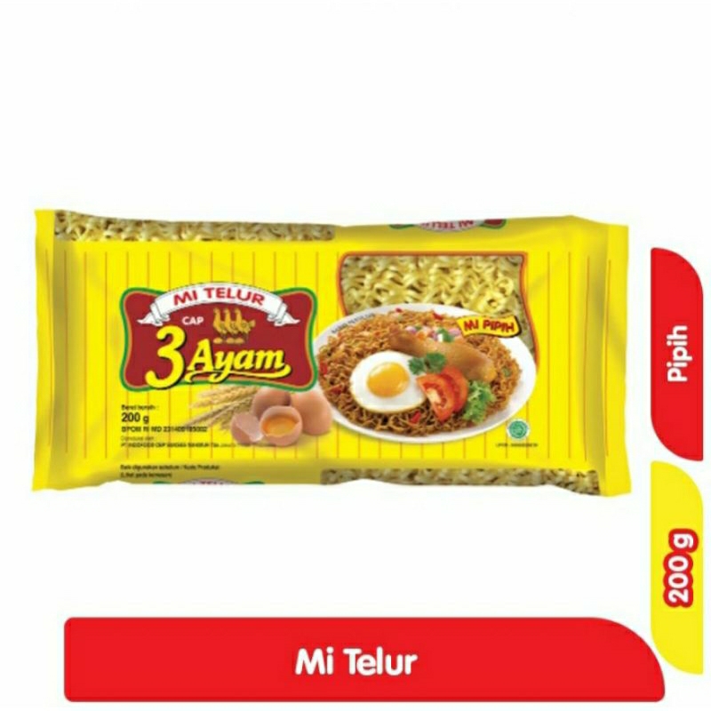

Cap 3 Ayam Mie Telur Pipih 200g