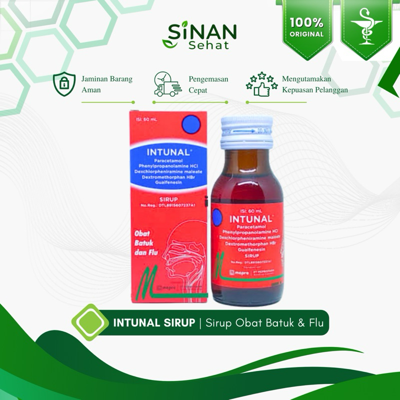 Apotek Sinan Sehat | INTUNAL Sirup 60 mL | Sirup Obat Batuk Pilek Anak