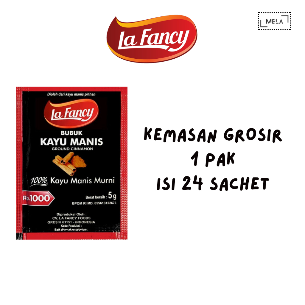 

La Fancy Bubuk Kayu Manis 5 gr - 1 Pak isi 24 Sachet