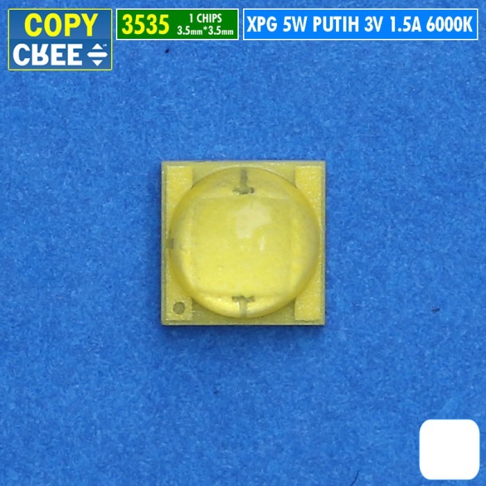 Lampu LED Chip XPG Putih 5W COPY CREE 3V SMD 3535 4W LED 6000K XP-G Senter DRL Sorot Tembak Senja Ko