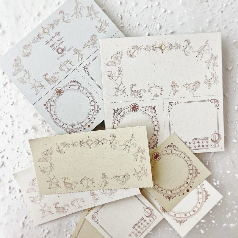 

Life of The Sign Gold and Silver Foil Notepad by Journal Pages