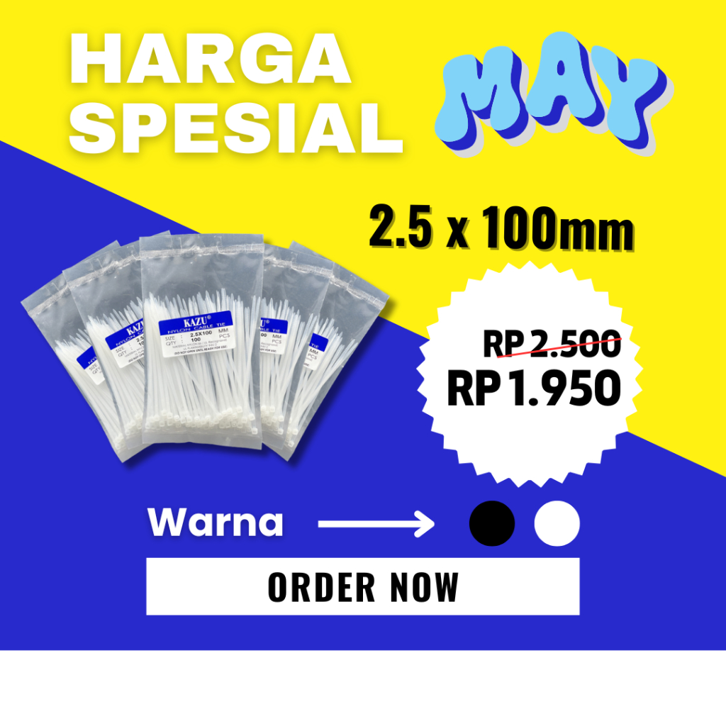 Kabel Ties 10cm isi 100pcs Cable Ties 10cm Kabel ties 2x100mm