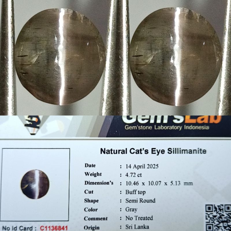 NATURAL CAT'S EYE SILIMANITE SRILANKA