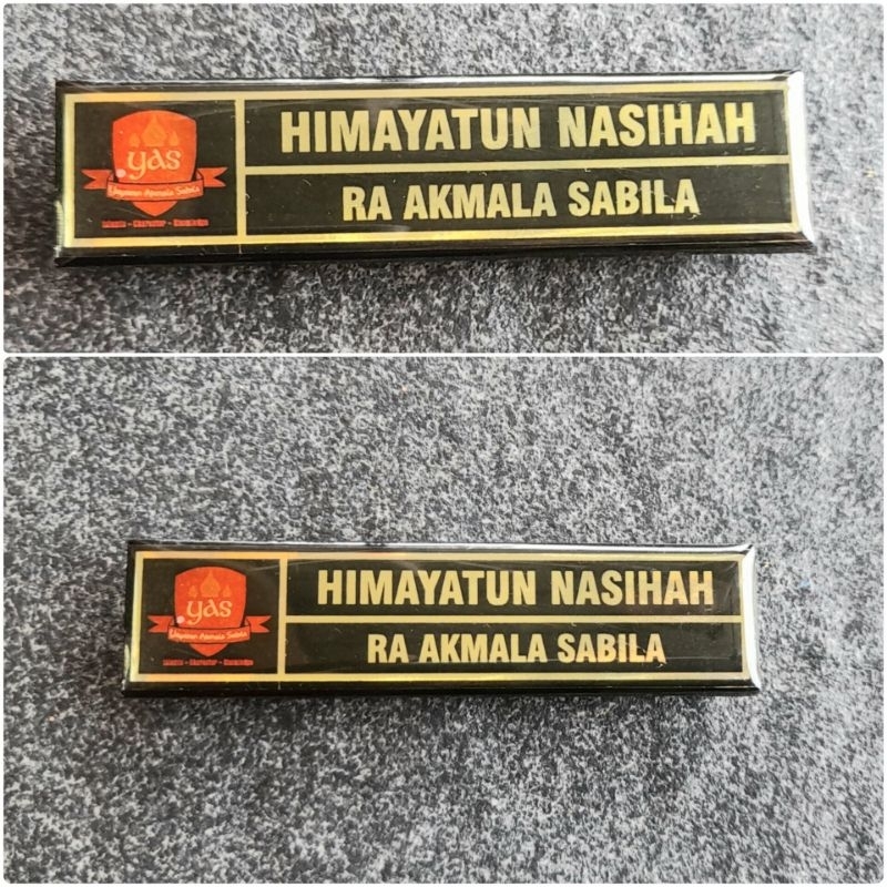 

Nametag/Nama Dada/Nametag Akrilik Magnet/ Nametag Resin / Nametag Satuan
