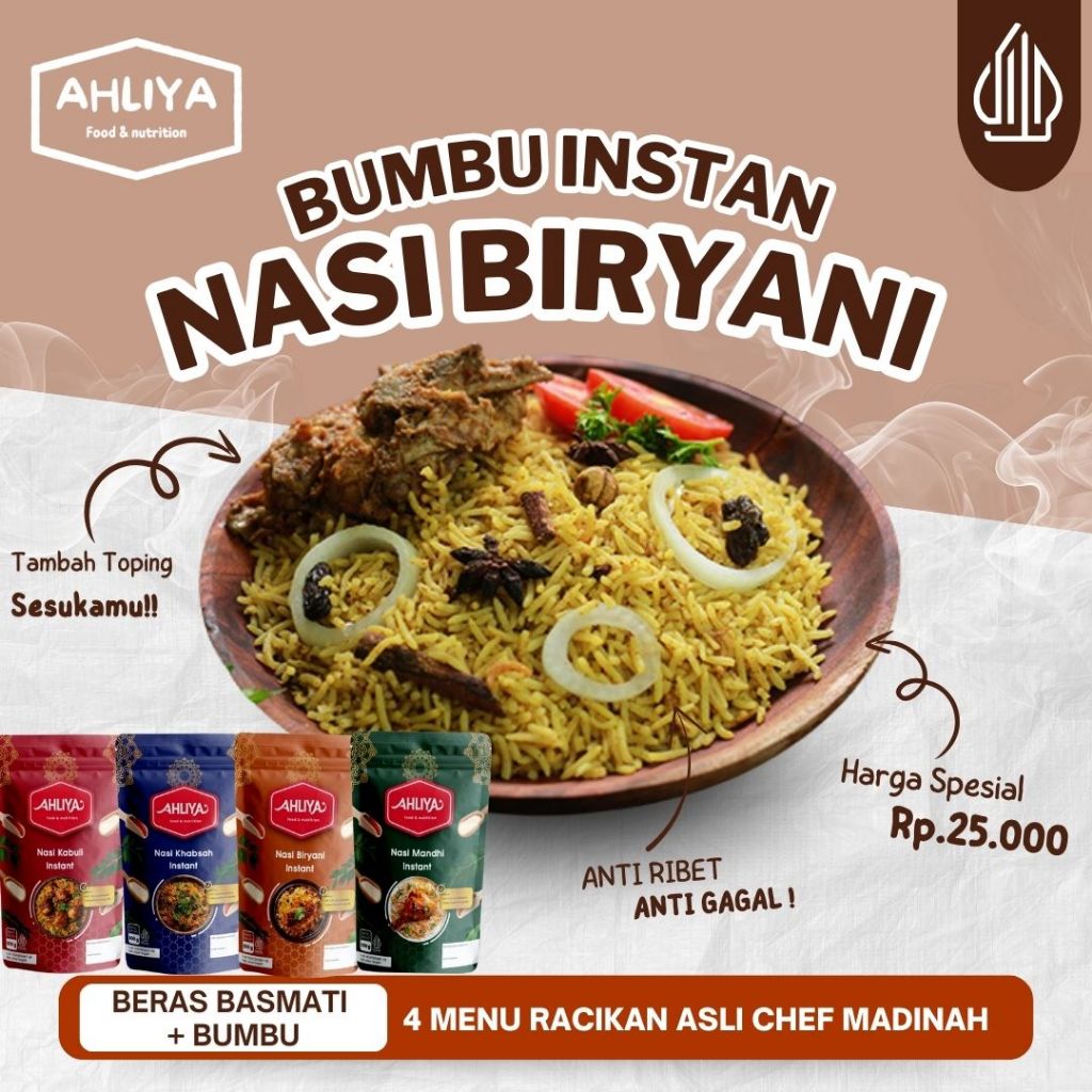 

Timur Tengah Nasi Briyani Bumbu Beras Basmati Premium High Quality - Kebuli Briyani Kabsah Mandhi