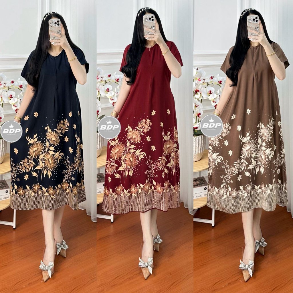 razka collection - Daster rayon premium motif Bdp - Daster kekinian - Daster busui